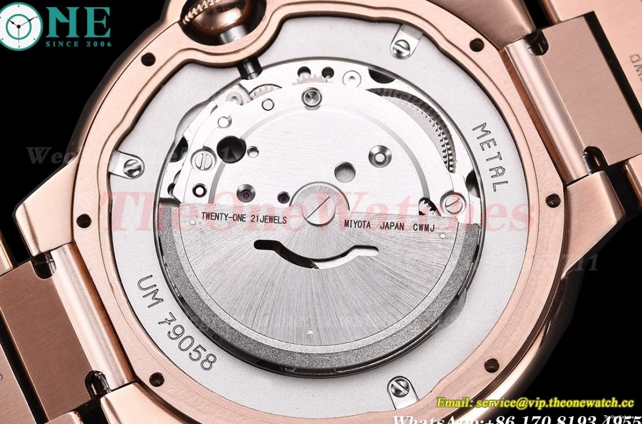 RG MY8215 De RG GDF Dial White Bleu Dia Ballon Cartier 42mm 0128